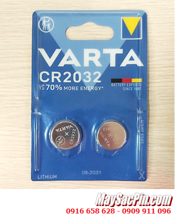 VARTA CR2032, Pin đồng xu 3v lithium VARTA CR2032 chính hãng (Loại vỉ 2 viên) -Giá /vỉ 2viên